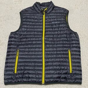 Eddie Bauer Vest Mens Large Gray Puffer Goose Down Eb700 Packable Gorpcore